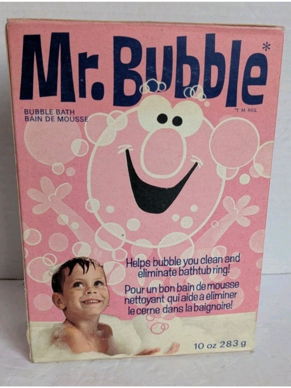 Vintage Mr. Bubble Bubble Bath 10 oz Box Sealed NOS 70s/80s Canada Pink Advert